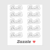 Set von 10 - Elegante Signature Script Name Daniel Aufkleber (Blatt)
