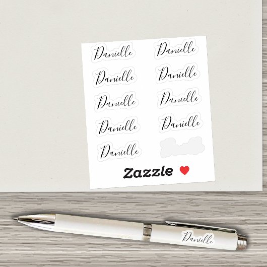 Set von 10 - Elegante Signature Script Name Daniel Aufkleber