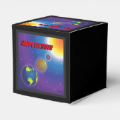 Set von 10 Gastgeschenk-Box im Weltraum Geschenkschachtel (Rückseite)
