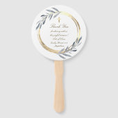 Set von 10 Imitaten Rahmen Taufe Fächer (Rückseite)