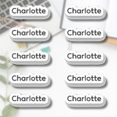 Set von 10 | Kleiner eleganter Skriptname Aufkleber