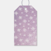 Set von 10 rosa Schneeflocke Geschenkanhänger (Vorderseite)