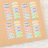 (Set von 12) Minimale farbige Bezeichnung für Whim Aufkleber