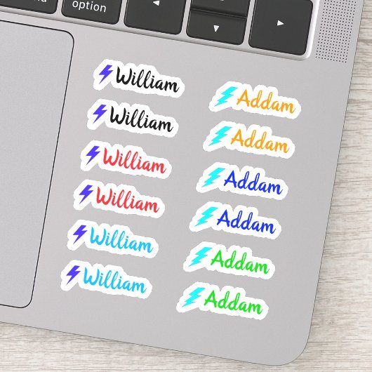 (Set von 12) Minimale farbige Bezeichnung für Whim Aufkleber