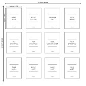 Set von 12 Personalisierten wasserdichten Badezimm Aufkleber