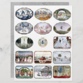 Set von 15 - Collage Sheet zu Kinderbuchbildern (Vorne/Hinten)