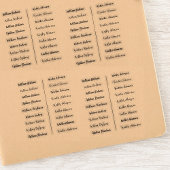 (Set von 18) Schwarz-Transparente Einfache Namensa Aufkleber