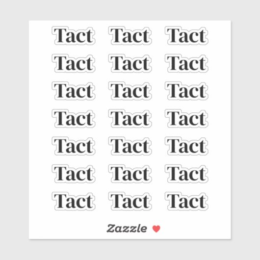 Set von 21 Tact Labels | Autismus Therapeut (Blatt)