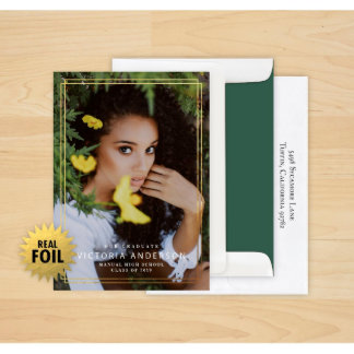 Set von 24 Foil Border Only Abschluss Ankündigung