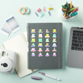 (Set von 24) Moderne Mit Monogramm Namen | Wasserf Aufkleber (iPad Hülle)