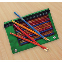 Set von 24 Stiften aus Holz und Bleistift