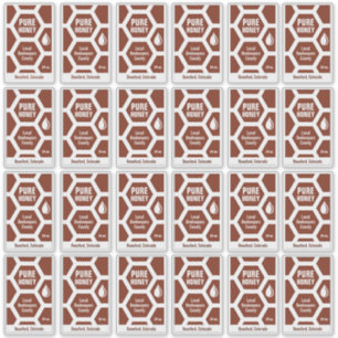 Set von 24 Transparenten Honigwabenmarken Aufkleber