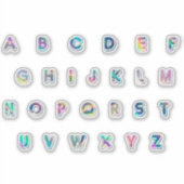 Set von 27 alphabeten holografischen Aufklebern Aufkleber (Vorderseite)