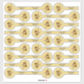 Set von 27 Foto / Logo Honey Bee Security Lid Gold Aufkleber (Blatt)