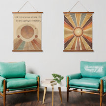 Set von 2 geometrischen Wandtapeten aus Sonnenholz