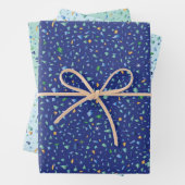 Set von 3 Abpackpapierblättern Geschenkpapier Set (Beispiel)