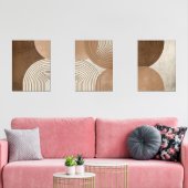 Set von 3 Abstrakten japanischen Mauerausdrucken (Wohnzimmer)