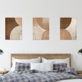 Set von 3 Abstrakten japanischen Mauerausdrucken (Schlafzimmer)