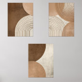 Set von 3 Abstrakten japanischen Mauerausdrucken (Vorderseite)