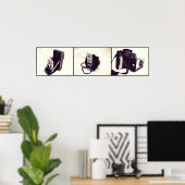 Set von 3 alten Kameras Poster (Heimbüro)