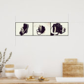 Set von 3 alten Kameras Poster (Küche)