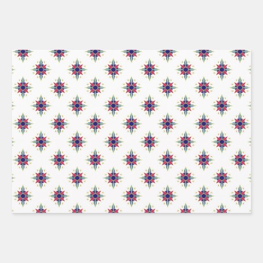 Set von 3 arabisch Gemustert Geschenkpapier Set (Vorderseite)