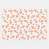 Set von 3 Eiscremekonen Geschenkpapier Set (Vorderseite 3)