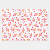 Set von 3 Eiscremekonen Geschenkpapier Set (Vorderseite 2)