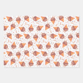 Set von 3 Eiscremekonen Geschenkpapier Set (Vorderseite)
