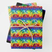 Set von 3 Faltschachteln für hochkarätige Wrapping Geschenkpapier Set (Beispiel)