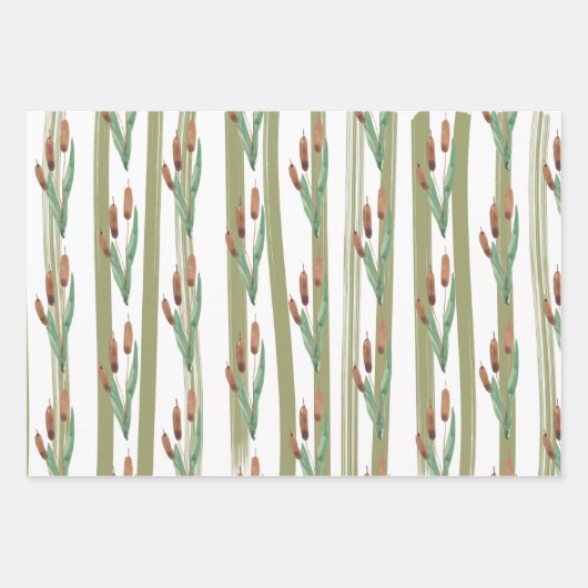 Set von 3 flachformatiertem Fangpapier Geschenkpapier Set (Vorderseite 2)