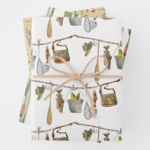 Set von 3 flachformatiertem Fangpapier Geschenkpapier Set (Beispiel)