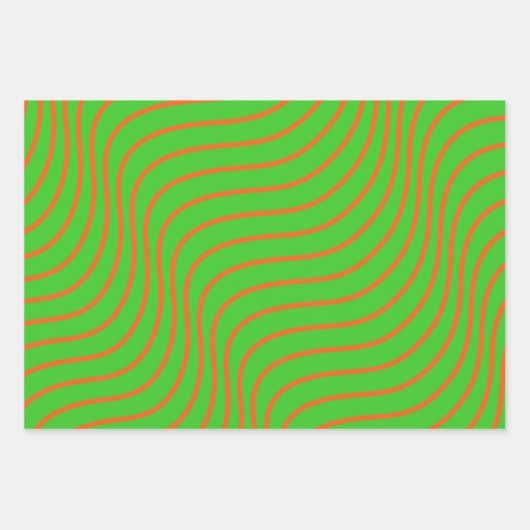 Set von 3 Frosch Geschenkpapier Set (Vorderseite 3)