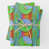 Set von 3 Frosch  Geschenkpapier Set (Beispiel)