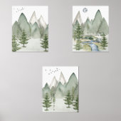 Set von 3 Gebirgsdrucken des Kinderzimmers (Vorderseite)