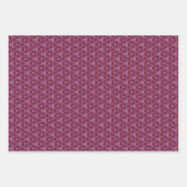 Set von 3 gedruckten Lila Schatten Geschenkpapier Set (Vorderseite 3)