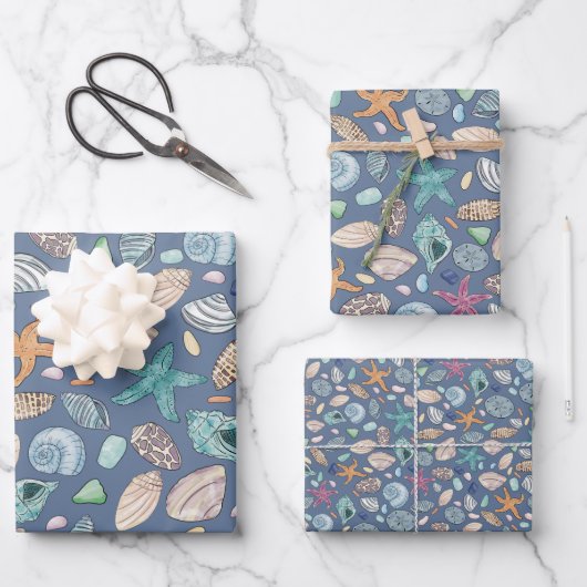 Set von 3 geschenkpapier set (Vorderseite)