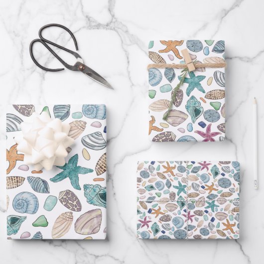 Set von 3 geschenkpapier set (Vorderseite)