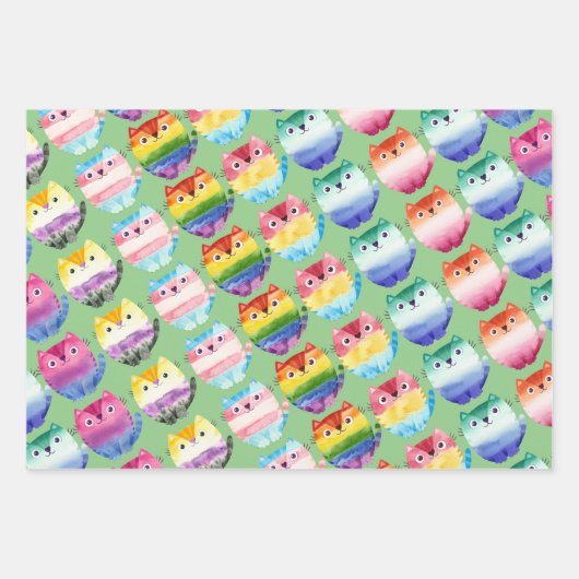 Set von 3 geschenkpapier set (Vorderseite 3)