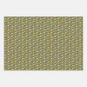 Set von 3 Honigwabenbäumen und Bienen Geschenkpapier Set (Vorderseite 2)