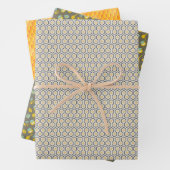 Set von 3 Honigwabenbäumen und Bienen Geschenkpapier Set (Beispiel)