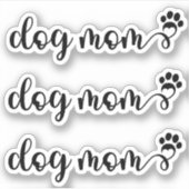 Set von 3 Hunden Mama Aufkleber (Vorderseite)
