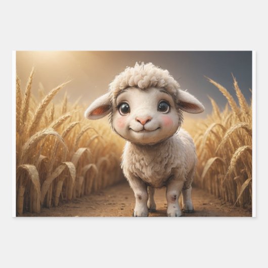 Set von 3 Kleinkindern Geschenkpapier Set (Vorderseite)