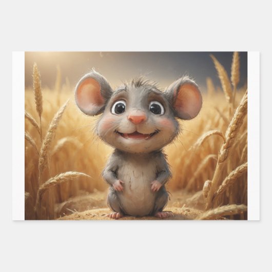 Set von 3 Kleinkindern Geschenkpapier Set (Vorderseite 2)