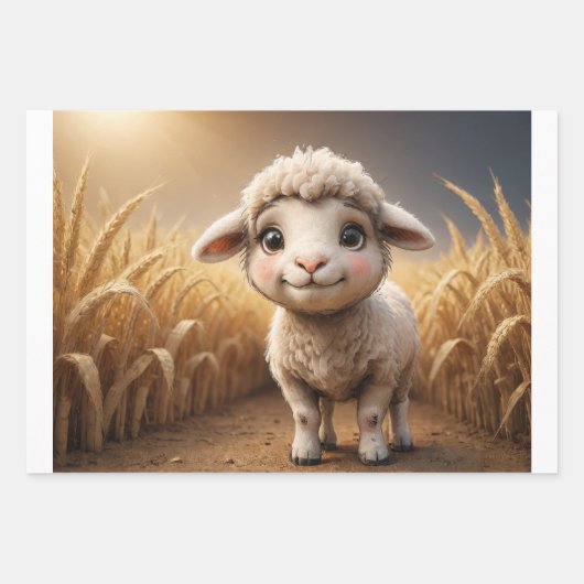 Set von 3 Kleinkindern Geschenkpapier Set (Vorderseite)