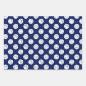 Set von 3 koordinierenden marineblau-grauen Volley Geschenkpapier Set (Vorderseite 2)