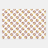 Set von 3 koordinierenden Marongoldvolleyball Geschenkpapier Set (Vorderseite 3)