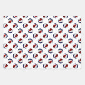 Set von 3 koordinierten roten Basketballkorbeln Geschenkpapier Set (Vorderseite 3)