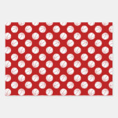 Set von 3 koordinierten roten Basketballkorbeln Geschenkpapier Set (Vorderseite 2)
