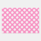 Set von 3 koordinierten schwarz-rosa Volleyballs Geschenkpapier Set (Vorderseite 2)